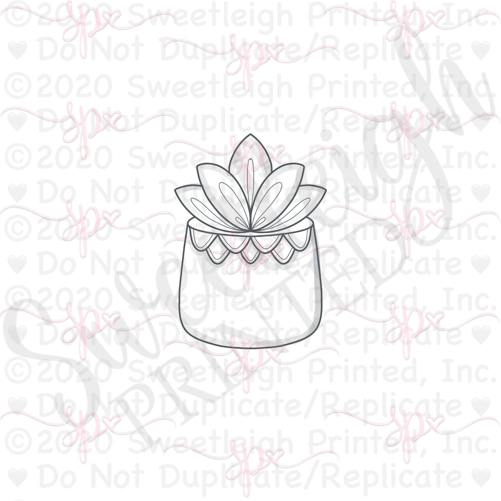 Pineapple Planter Cookie Cutter - Sweetleigh 