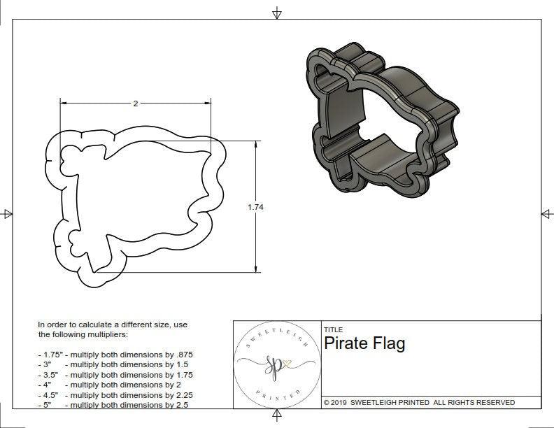 Pirate Flag Cookie Cutter - Sweetleigh 