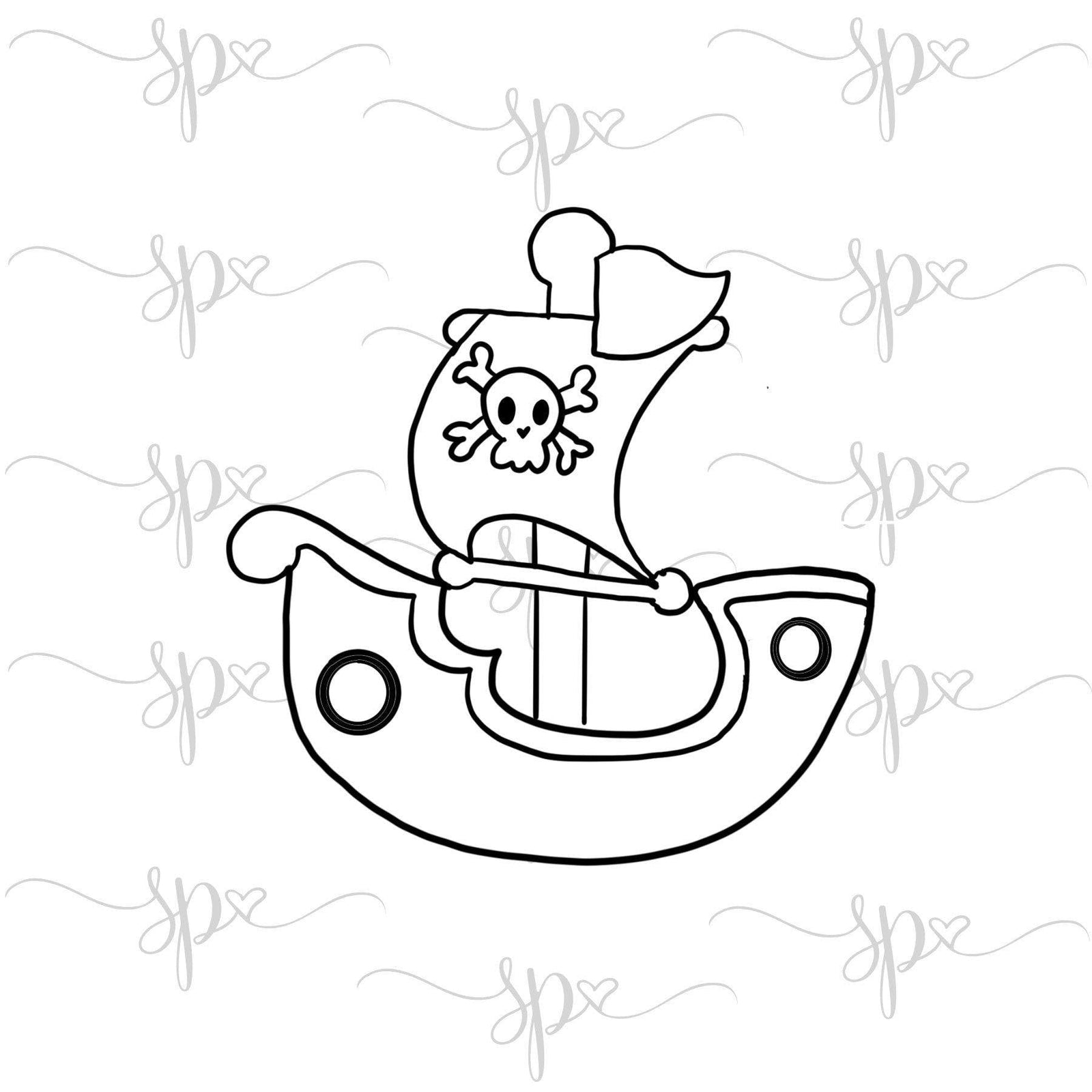 Pirate Ship Cookie Cutter - Sweetleigh 