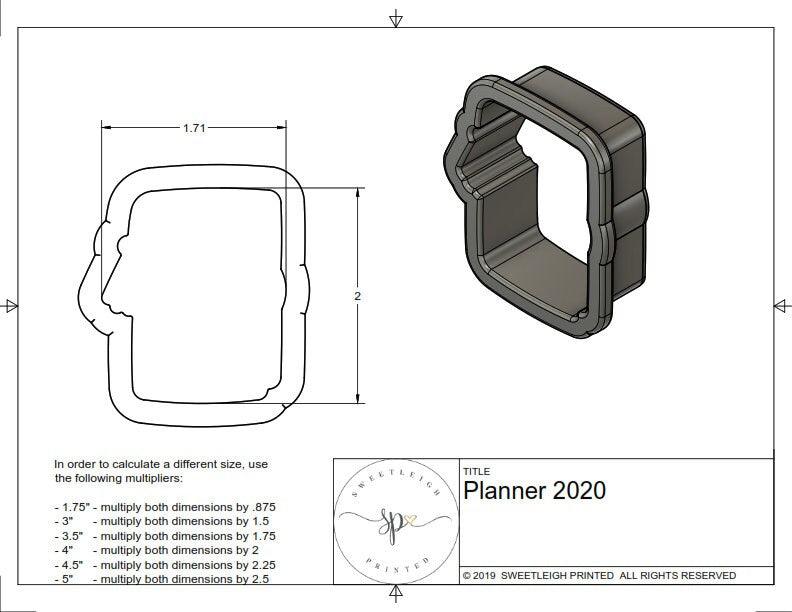 Planner 2020 Cookie Cutter - Sweetleigh 
