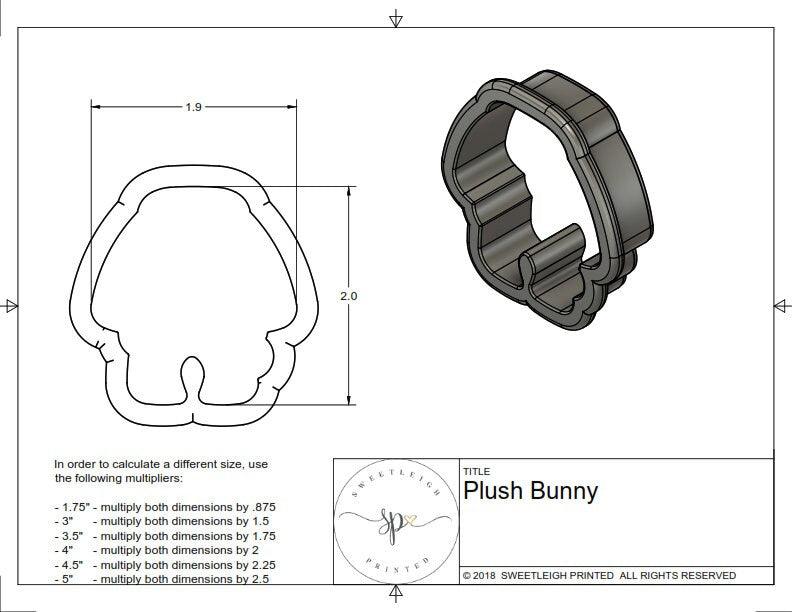 Plush Bunny Cookie Cutter - Sweetleigh 