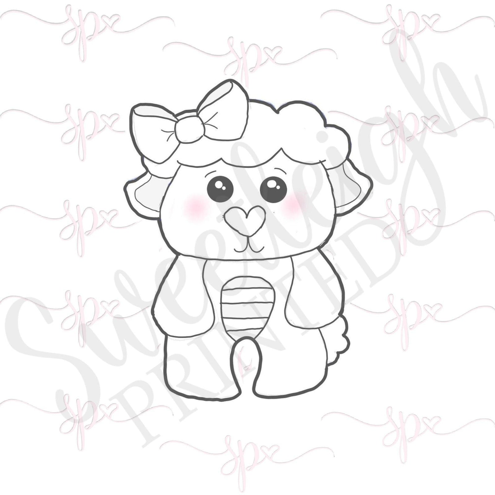 Plush Lamb Cookie Cutter - Sweetleigh 