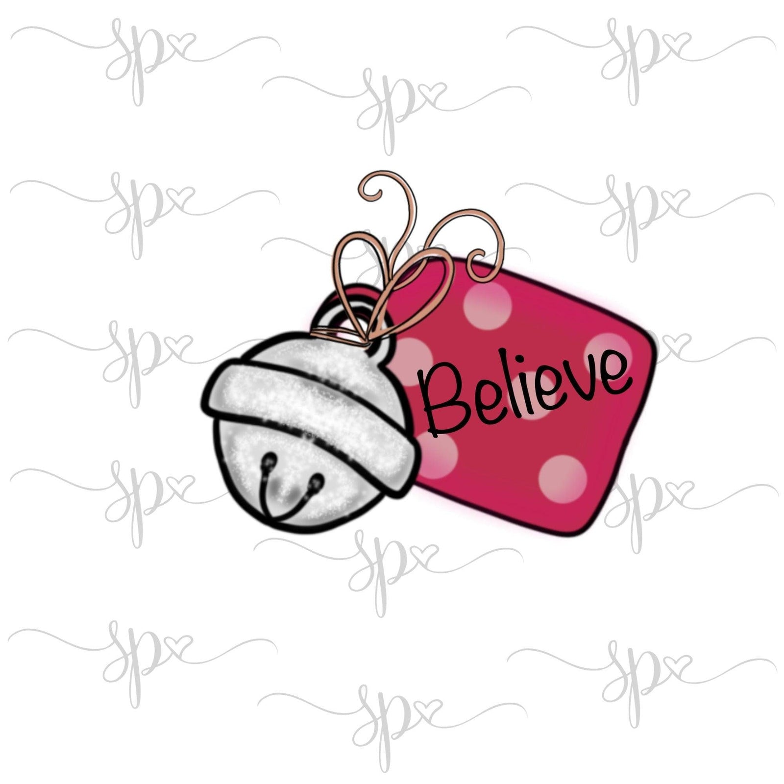 Polar Express Bell with Tag Cookie Cutter - Sweetleigh 