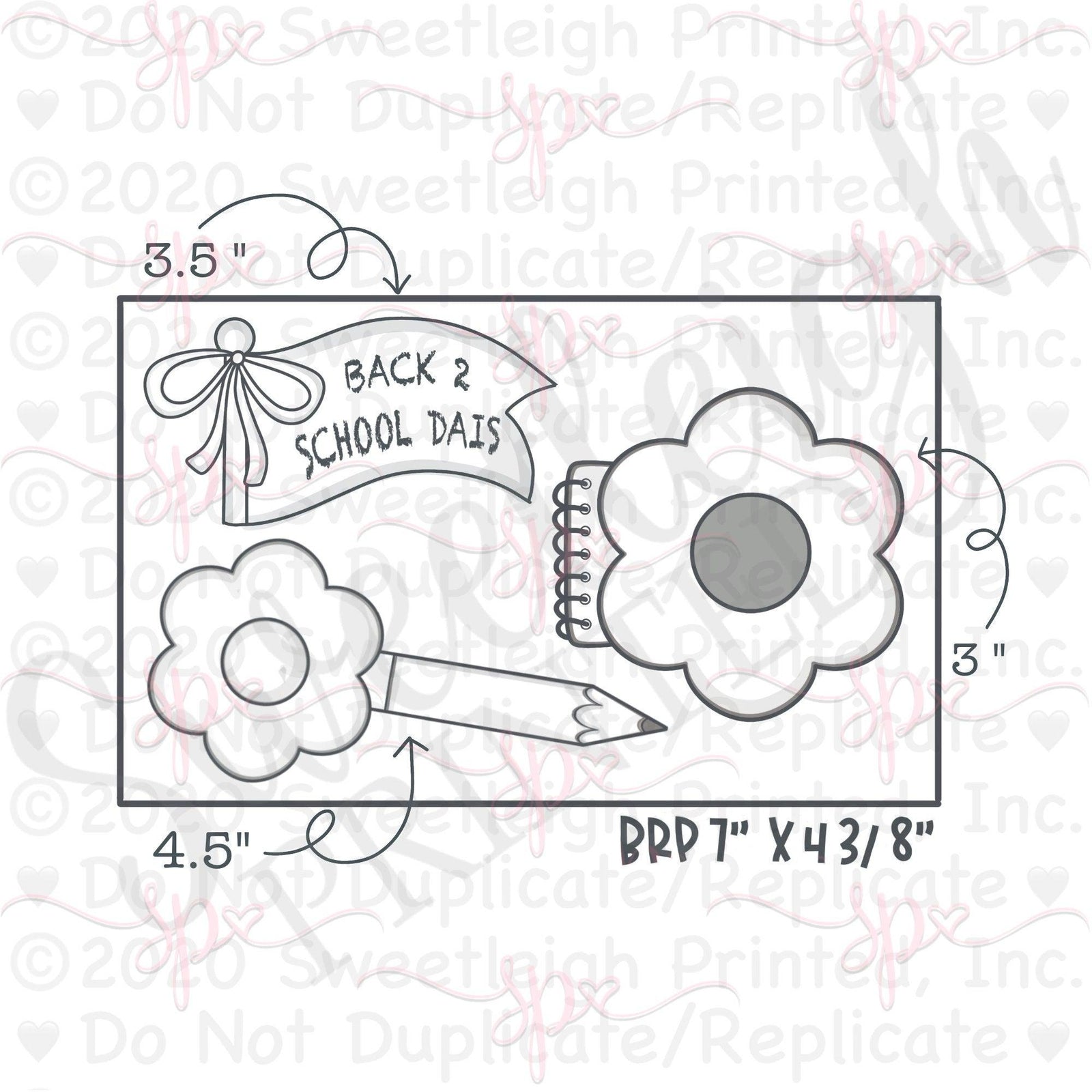 Pom Pom Daisy Pencil Cookie Cutter - Sweetleigh 