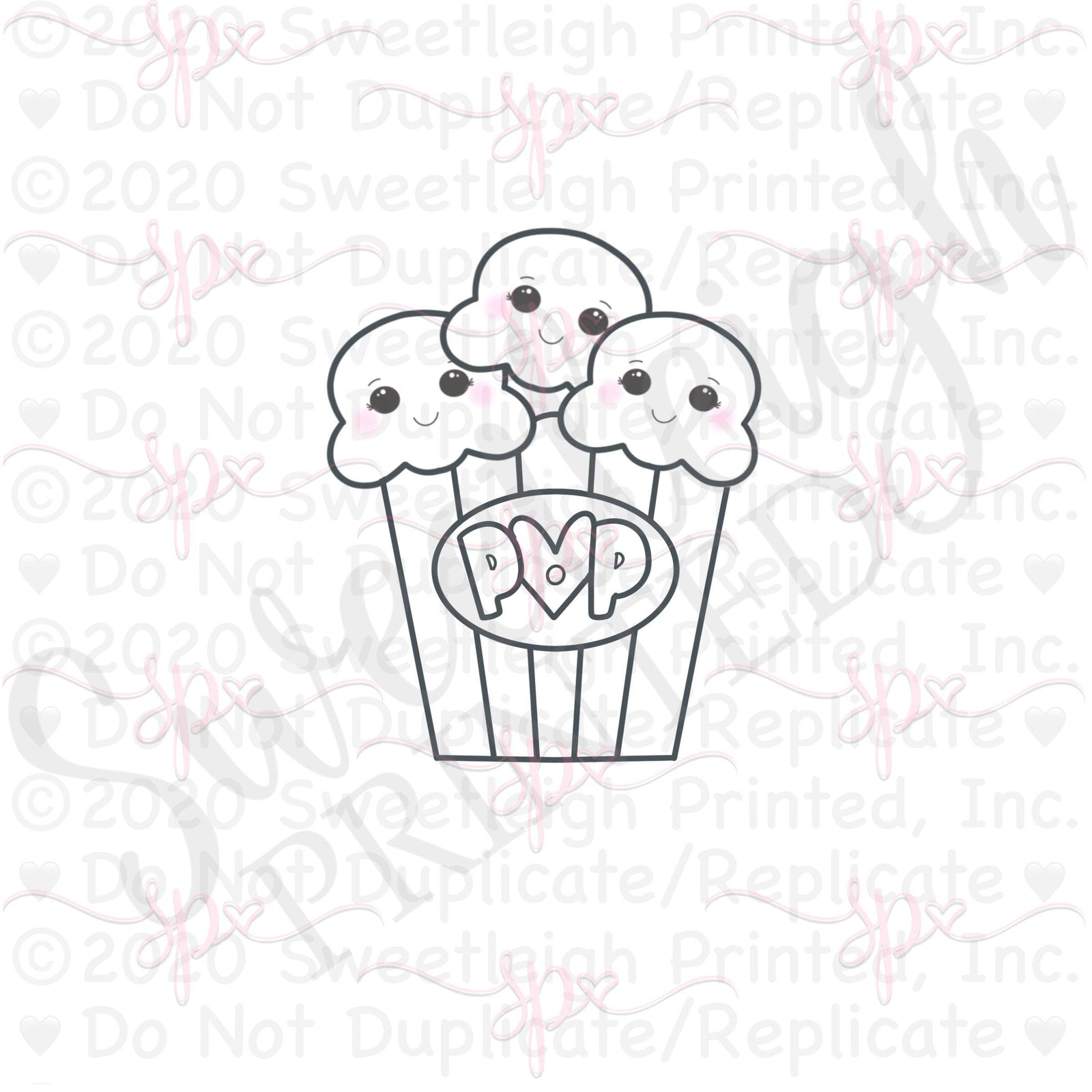 Popcorn Bucket 2020 Cookie Cutter - Sweetleigh 