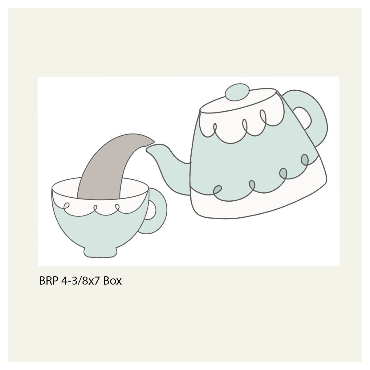 Pouring Tea 2 Piece Cookie Cutter Set - Sweetleigh 