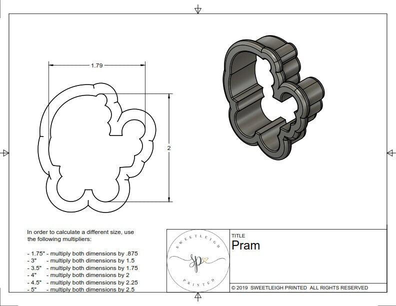 Pram Cookie Cutter - Sweetleigh 