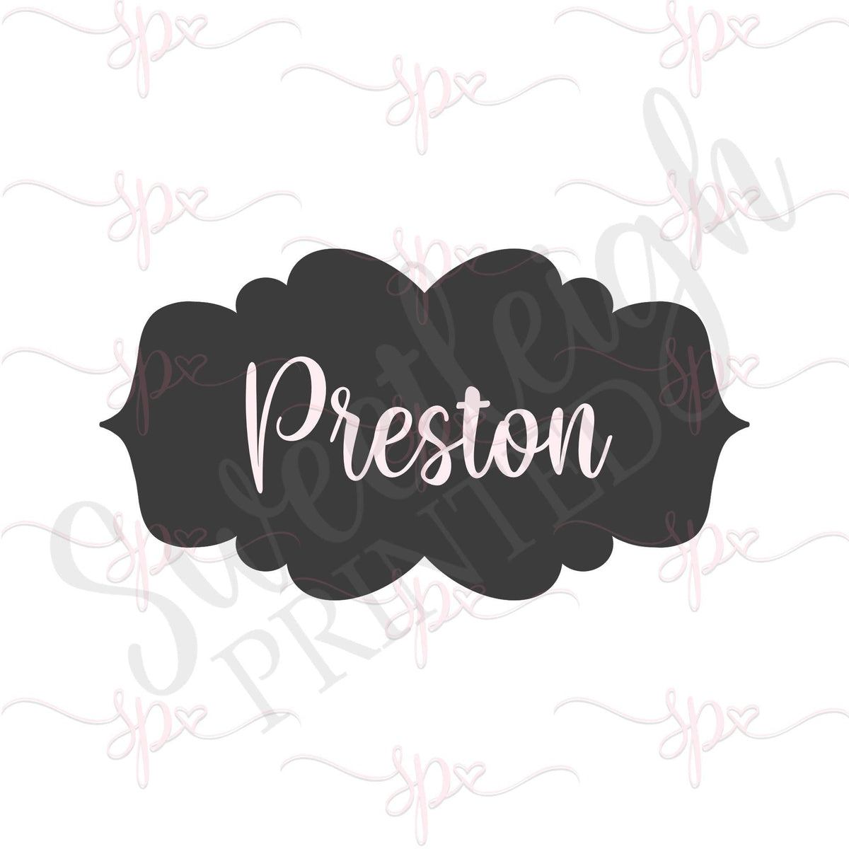 Preston Plaque Cookie Cutter - Sweetleigh 