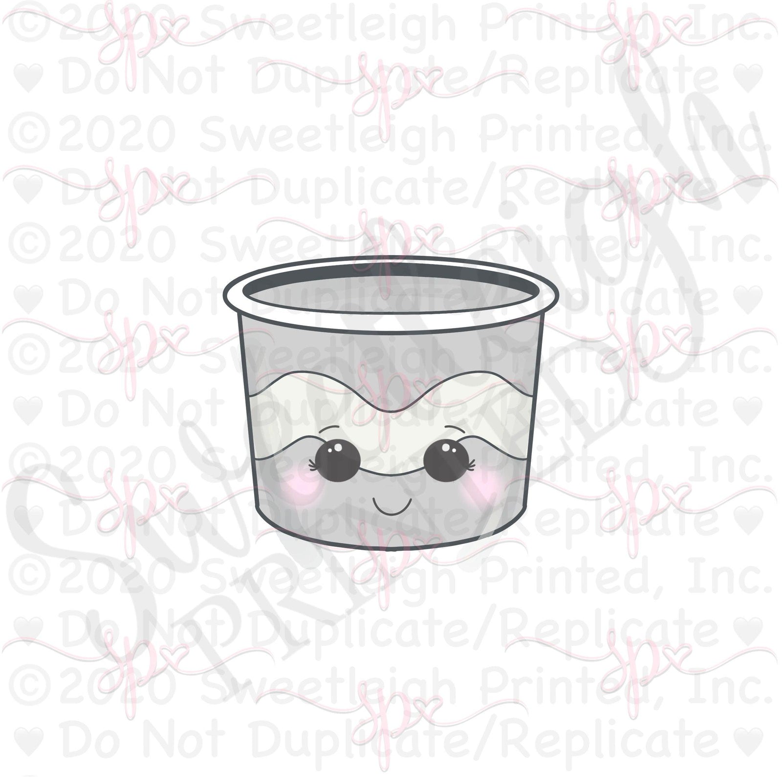 Pudding Cup Cookie Cutter - Sweetleigh 