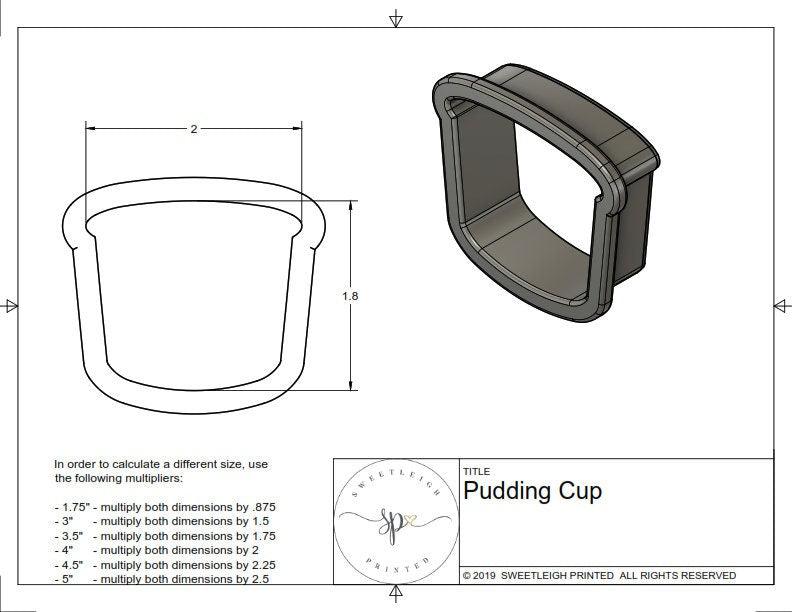 Pudding Cup Cookie Cutter - Sweetleigh 