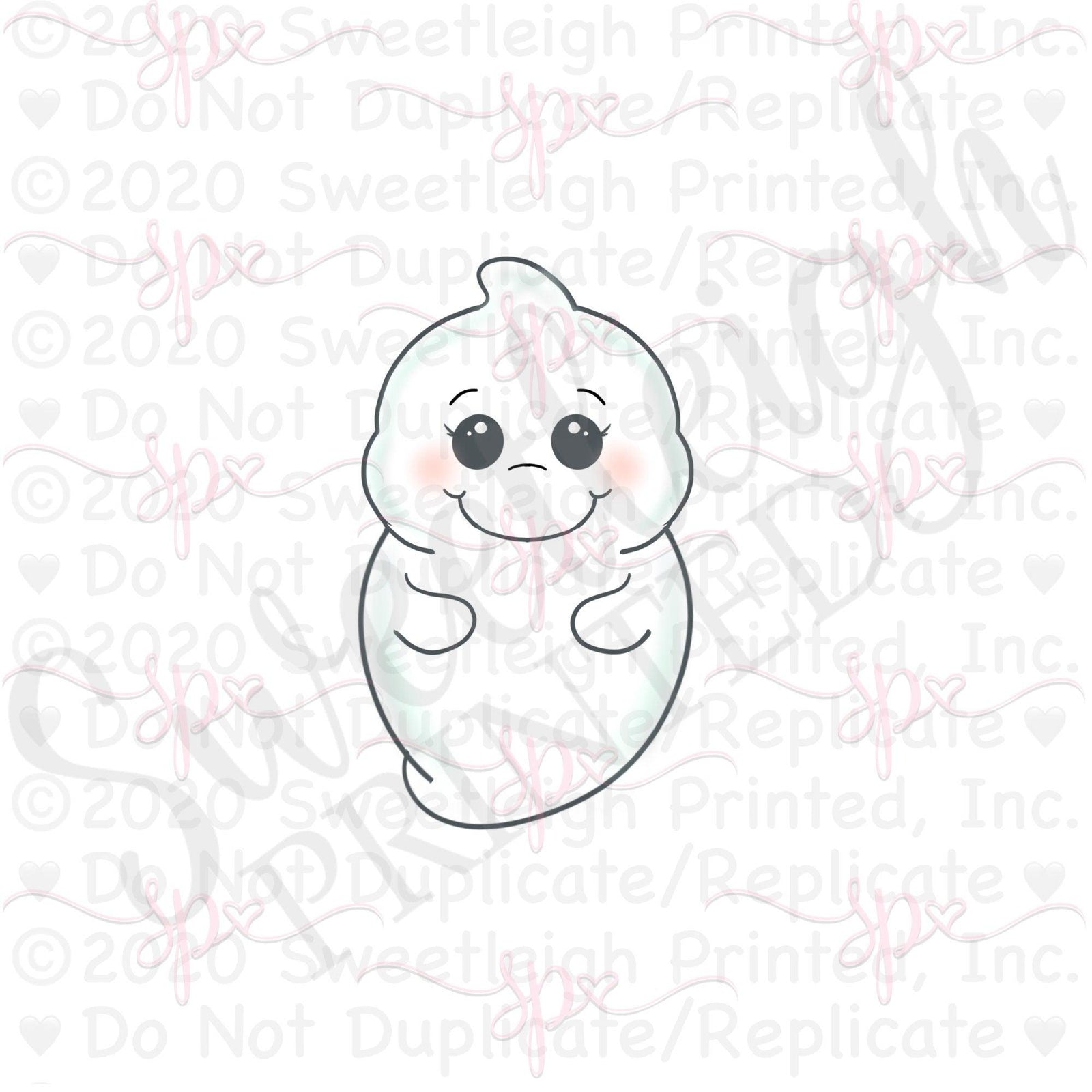 Puffy Ghost Cookie Cutter - Sweetleigh 