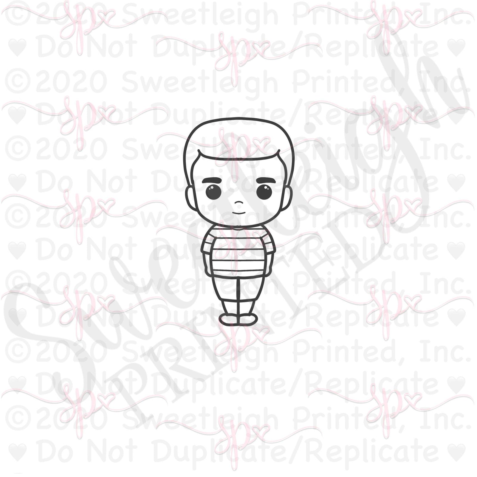Pugsley Addams Cookie Cutter - Sweetleigh 