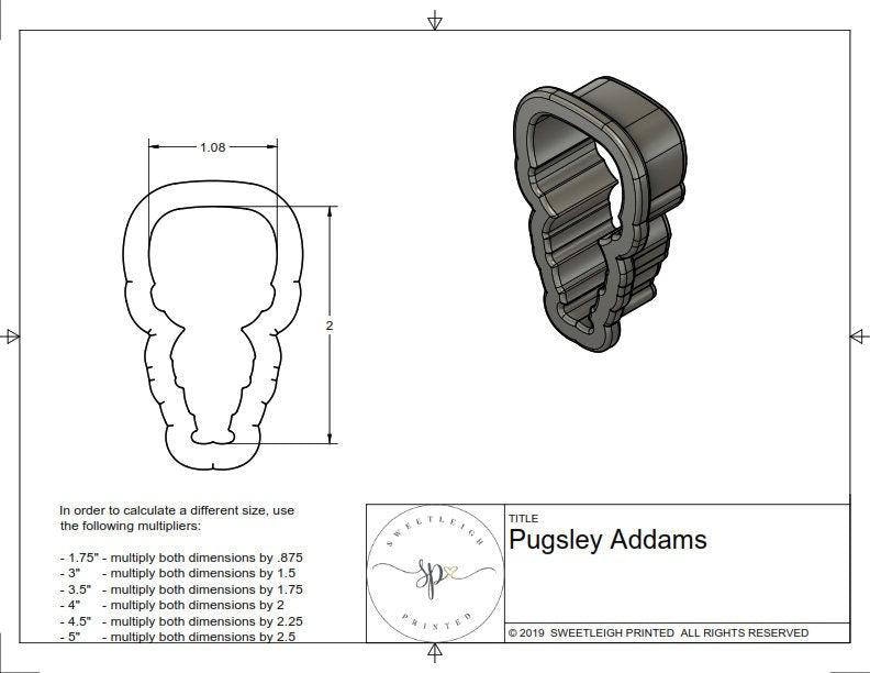 Pugsley Addams Cookie Cutter - Sweetleigh 