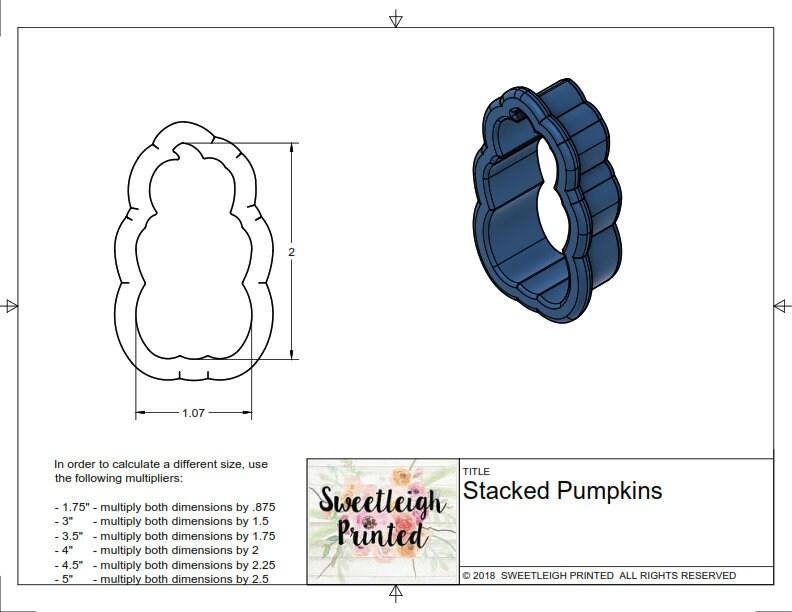 Pumpkin Stack Cookie Cutter - Sweetleigh 