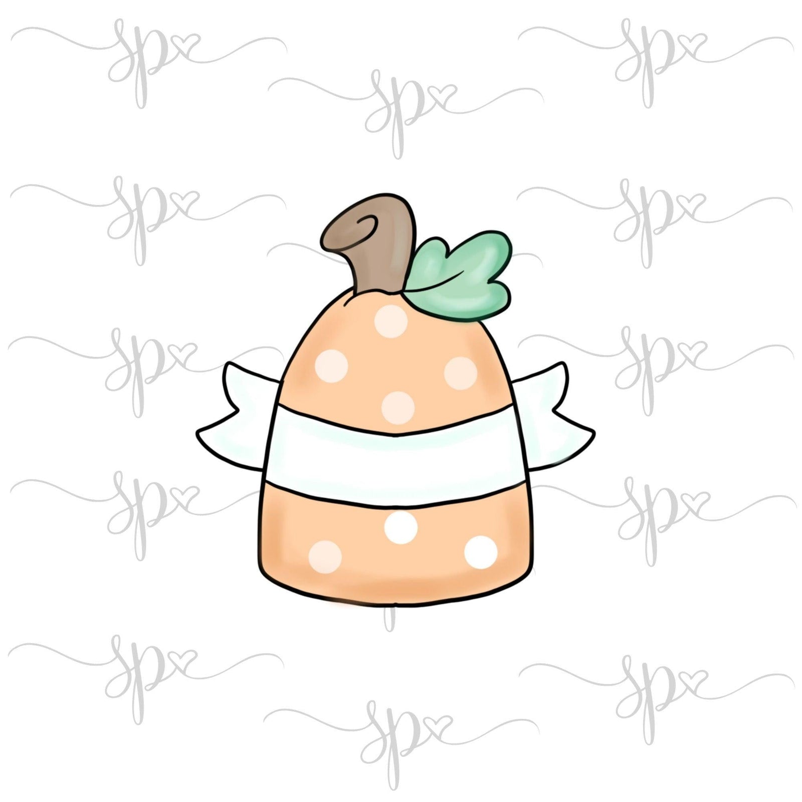 Pumpkin with Banner 2018 Cookie Cutter - Sweetleigh 