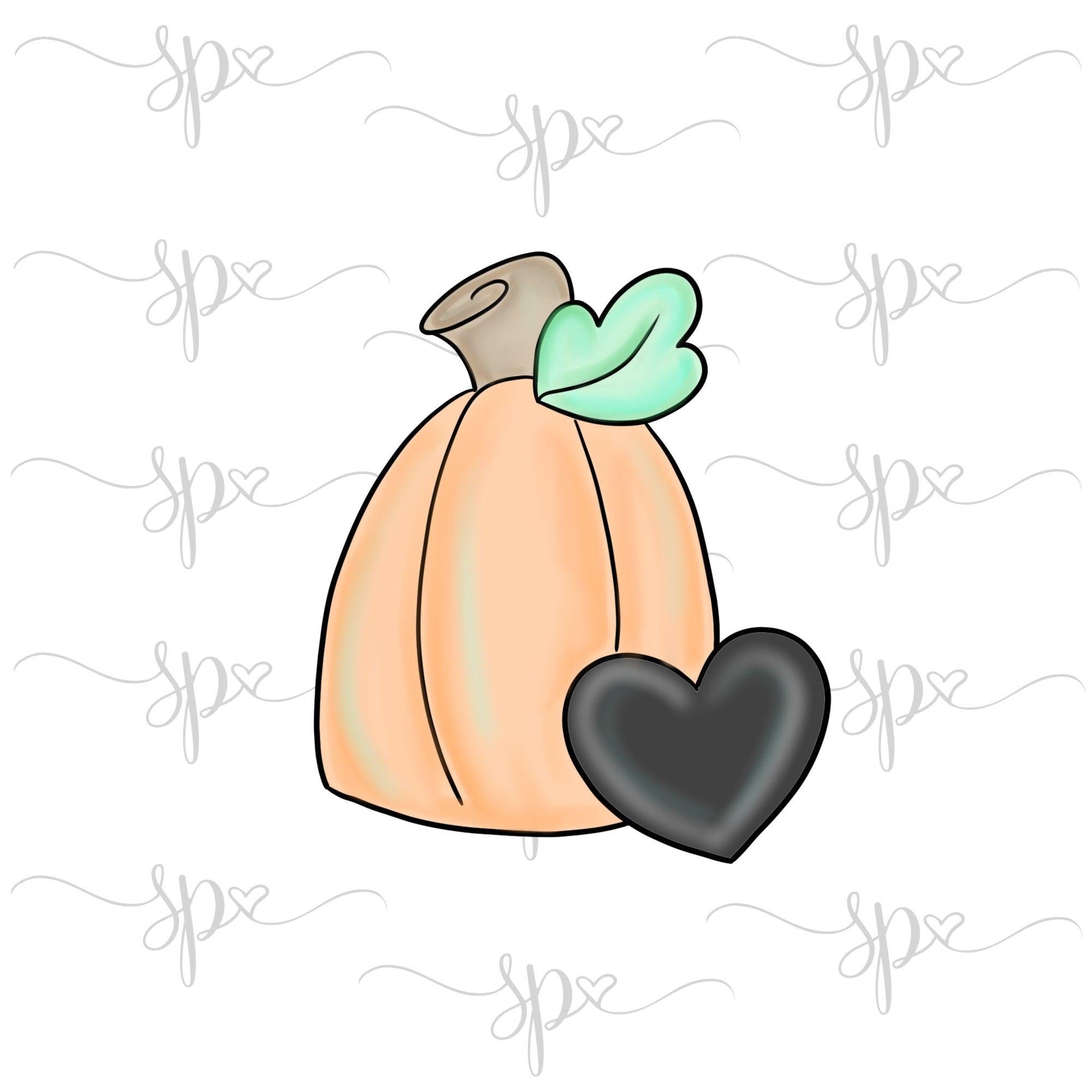 Pumpkin with Heart Cookie Cutter - Sweetleigh 
