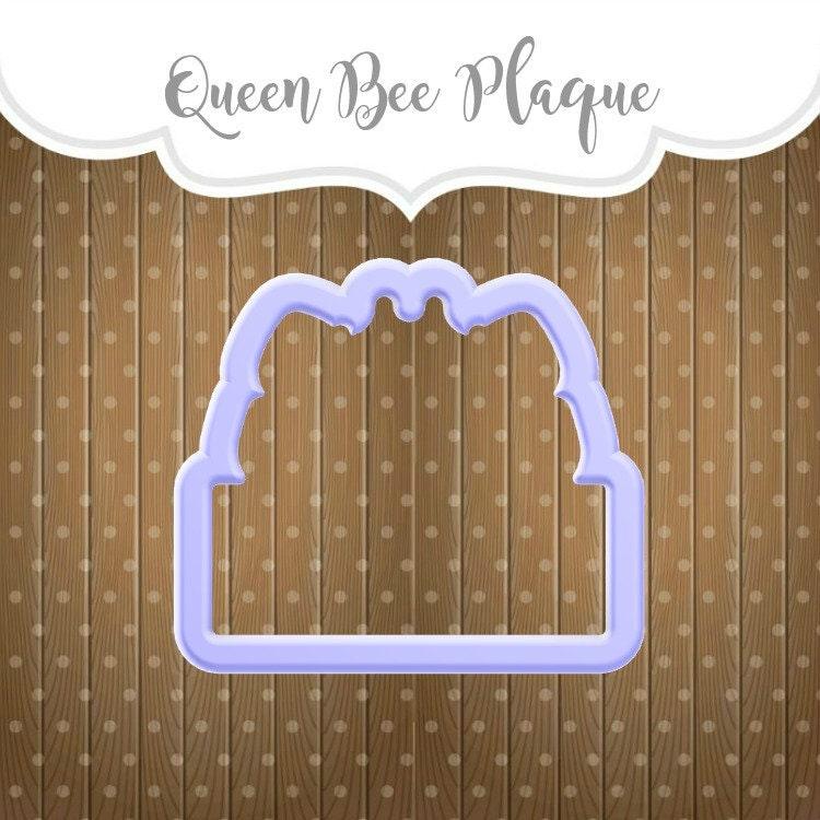 Queen Bee Plaque Cookie Cutter - Sweetleigh 