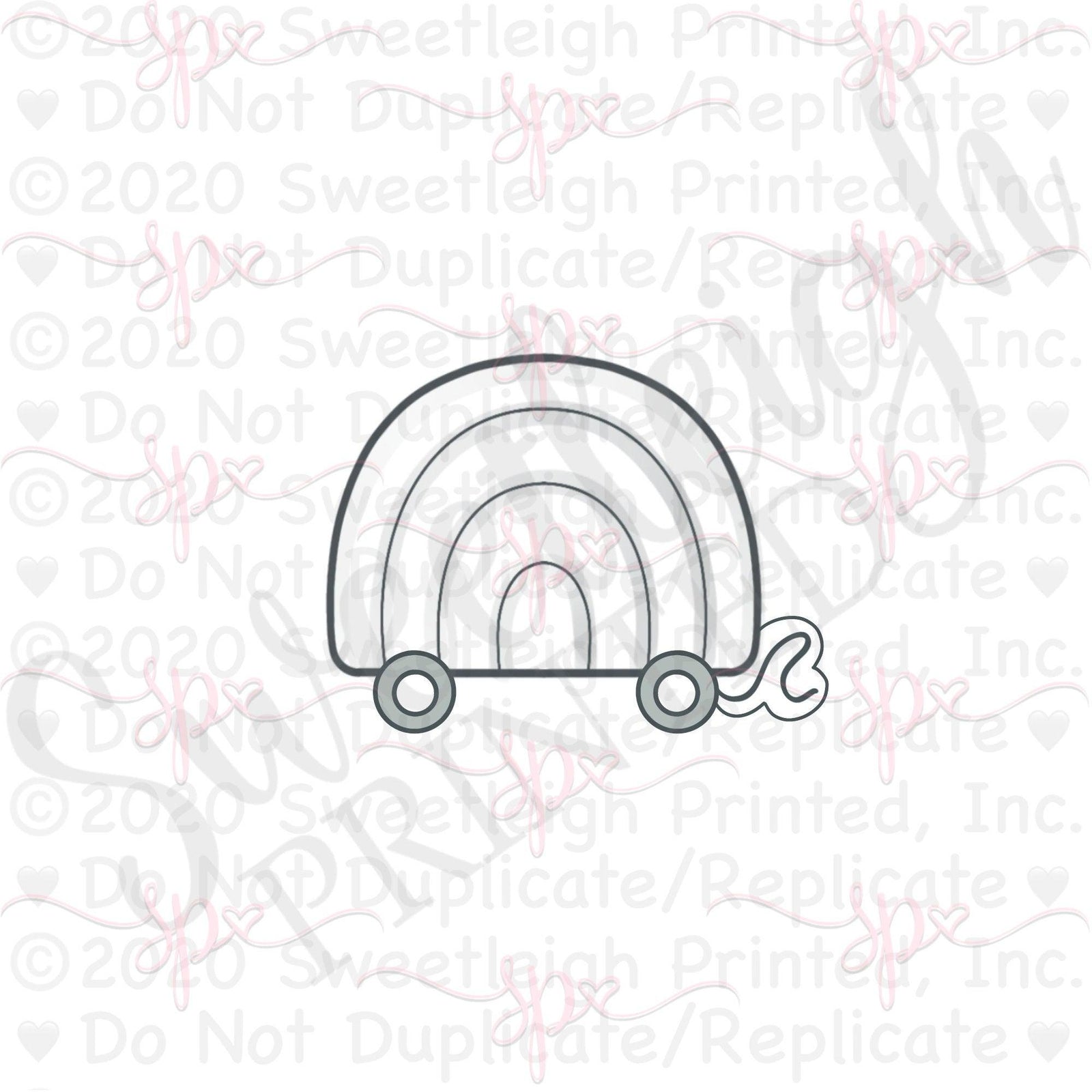 Rainbow Pull Toy Cookie Cutter - Sweetleigh 