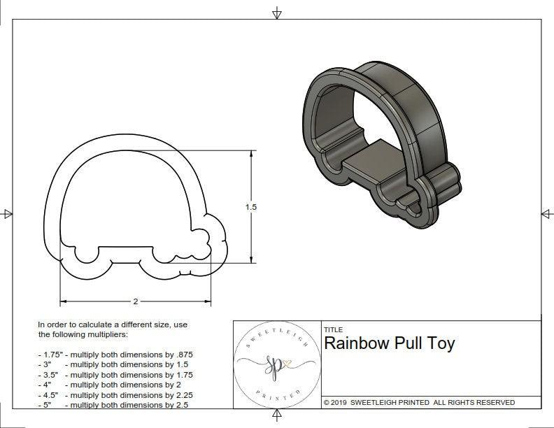 Rainbow Pull Toy Cookie Cutter - Sweetleigh 