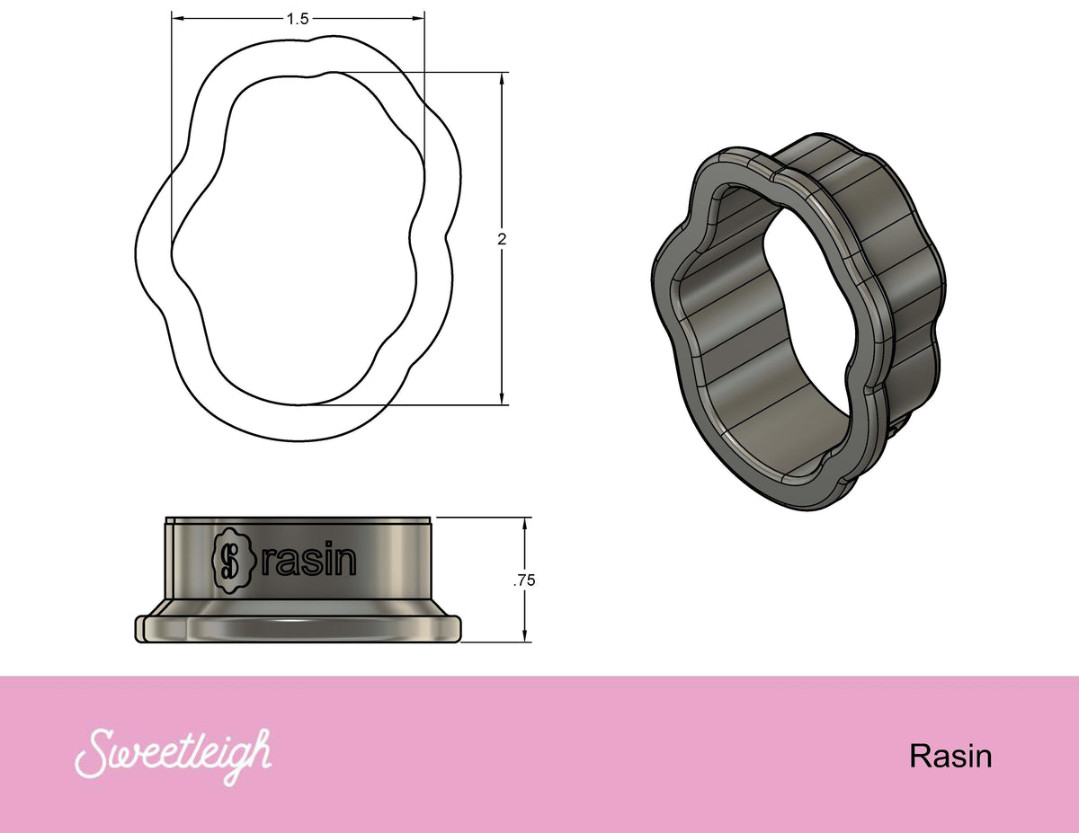 Raisin Cookie Cutter - Sweetleigh 