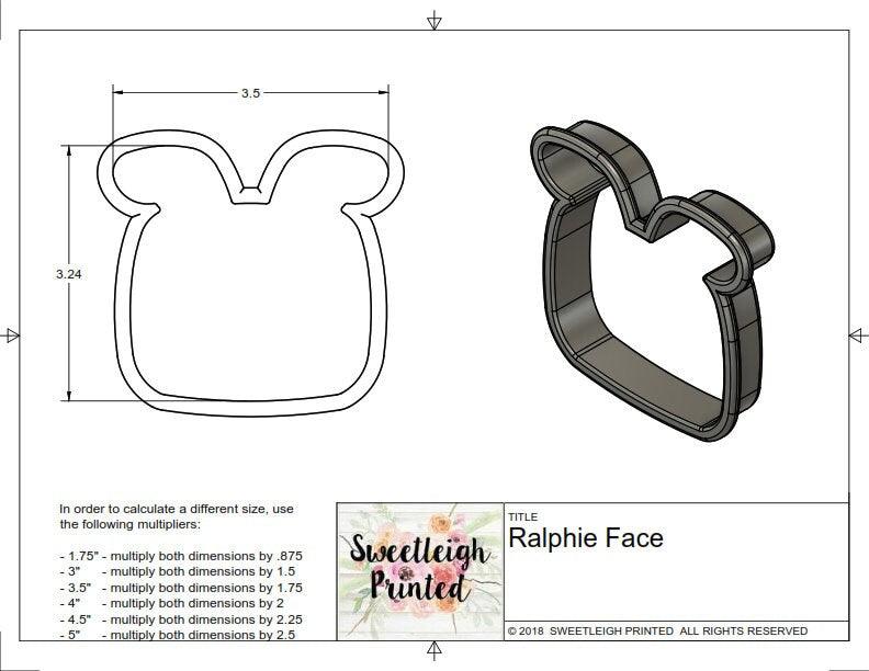 Ralphie Face Cookie Cutter - Sweetleigh 