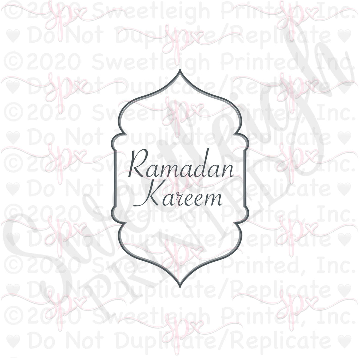 Ramadan Plaque Cookie Cutter - Sweetleigh 