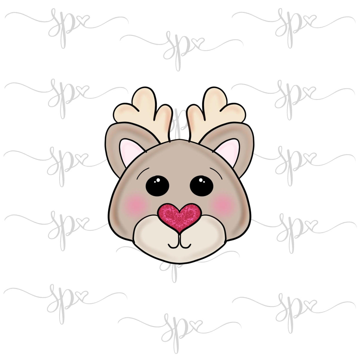 Reindeer Face 2019 Cookie Cutter - Sweetleigh 