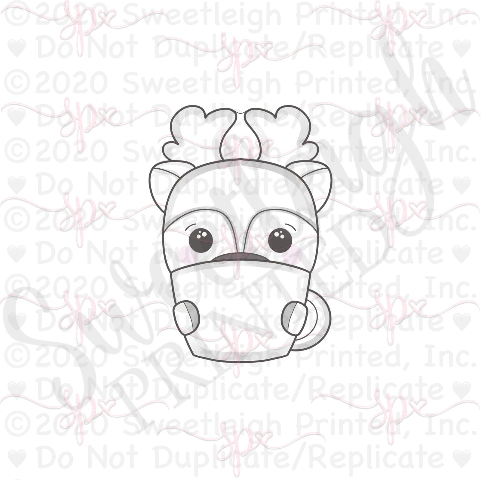 Reindeer Mug 2021 Cookie Cutter - Sweetleigh 