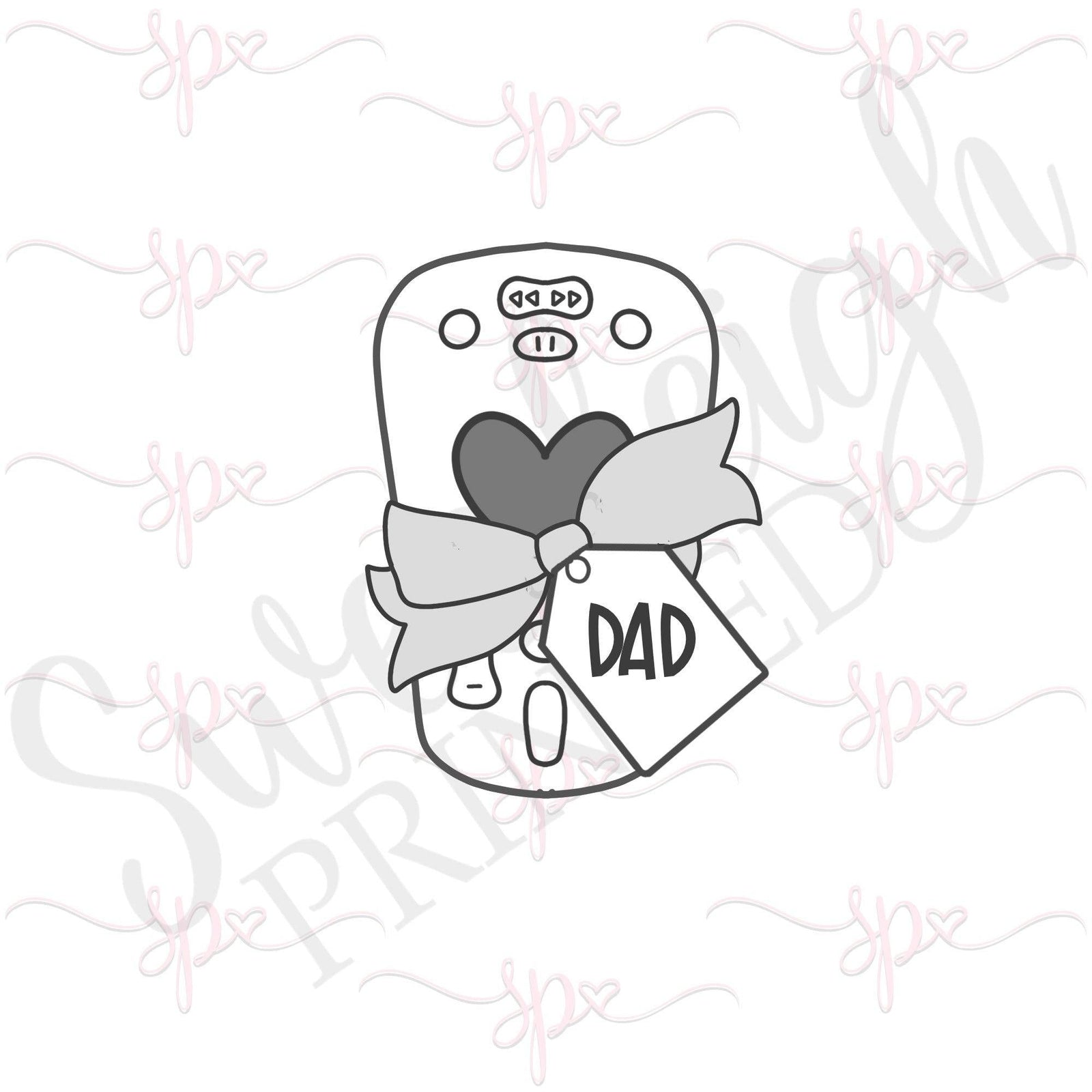 Remote with Tag Cookie Cutter - Sweetleigh 