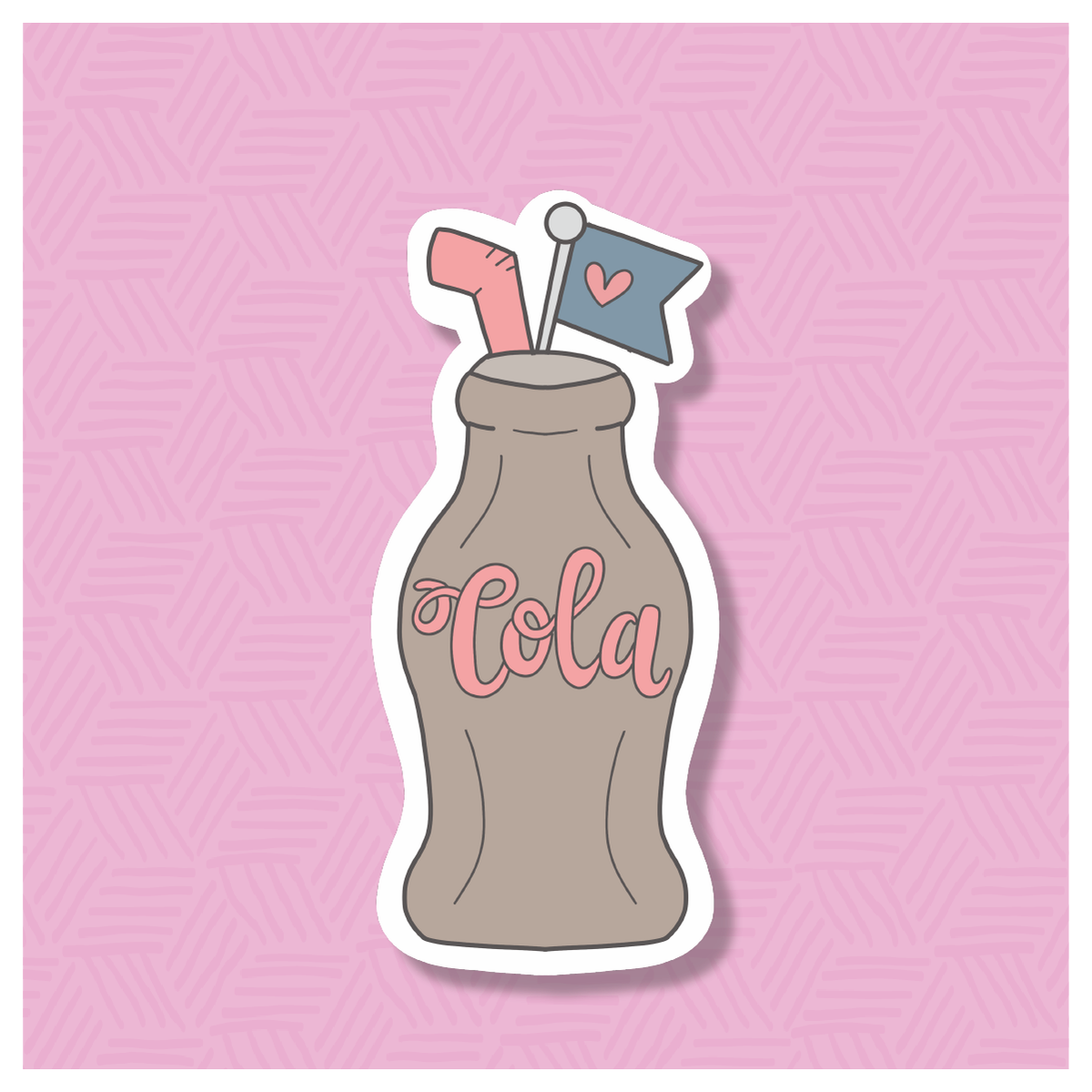 Retro Soda Bottle Digital Sticker File