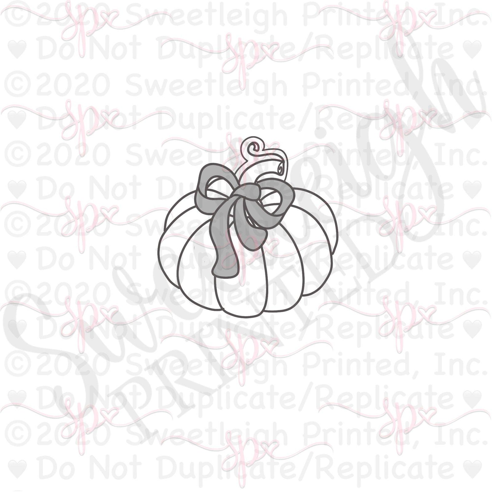 Ribbon Pumpkin Cookie Cutter - Sweetleigh 