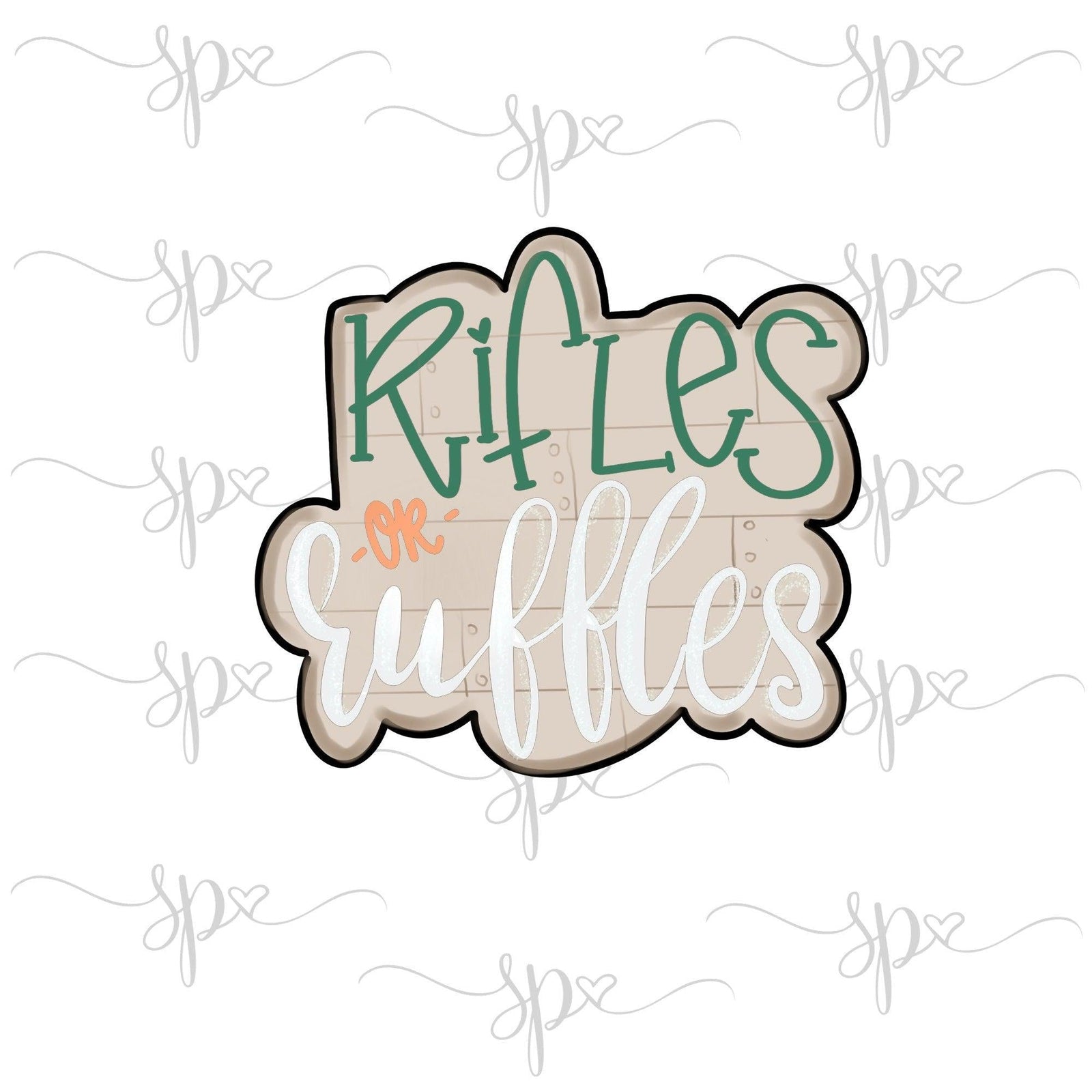 Rifles or Ruffles Cookie Cutter - Sweetleigh 