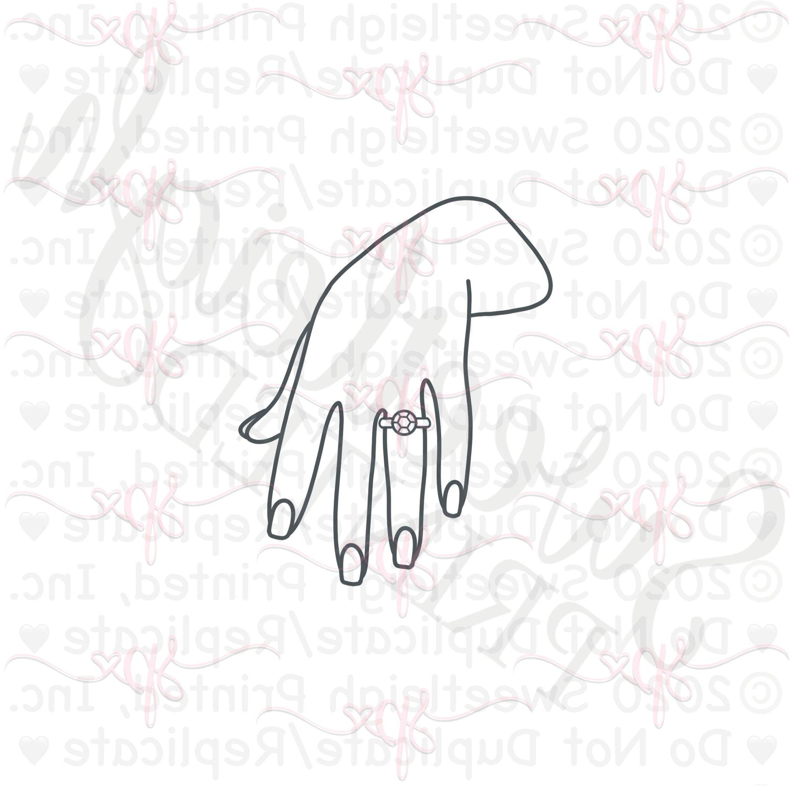 Ring Hand Cookie Cutter - Sweetleigh 