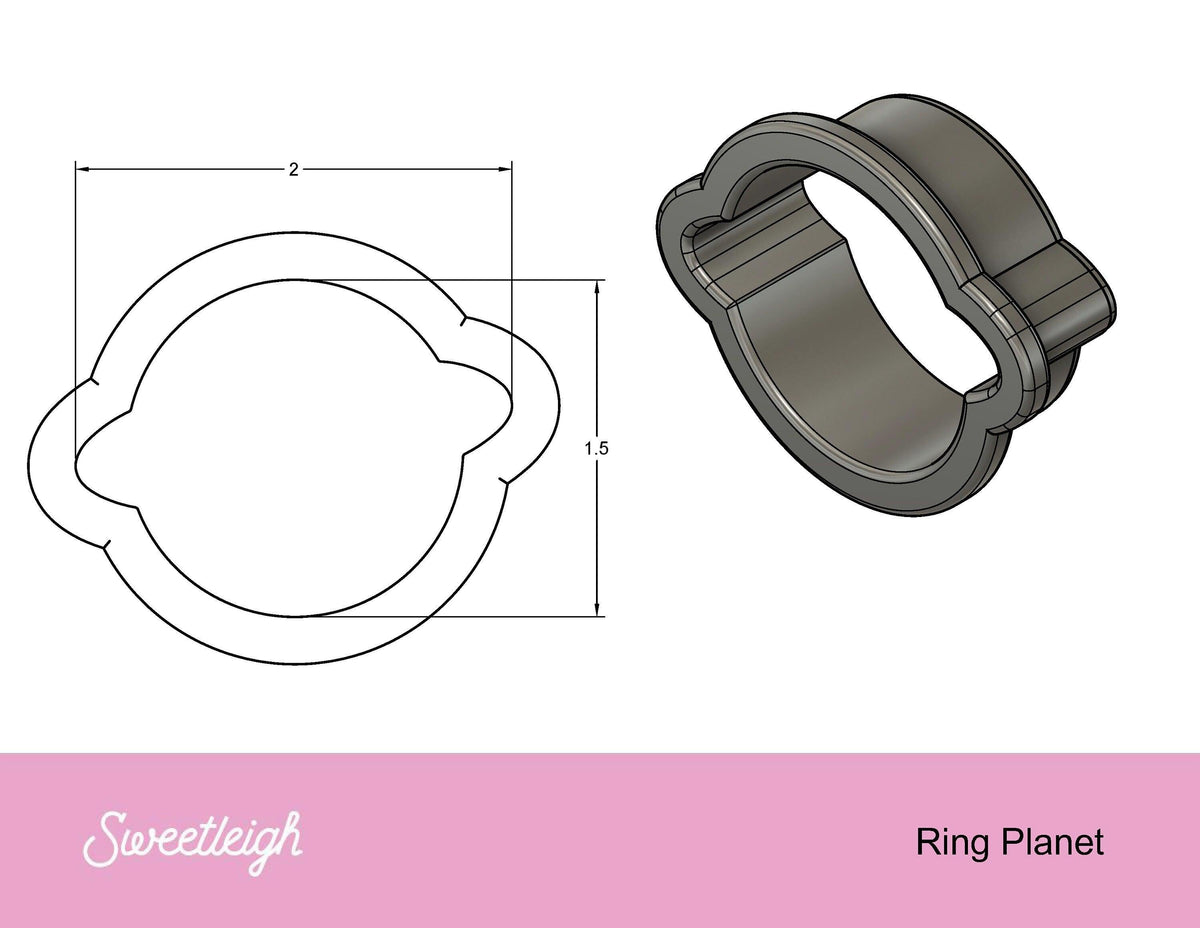 Ring Planet Cookie Cutter - Sweetleigh 