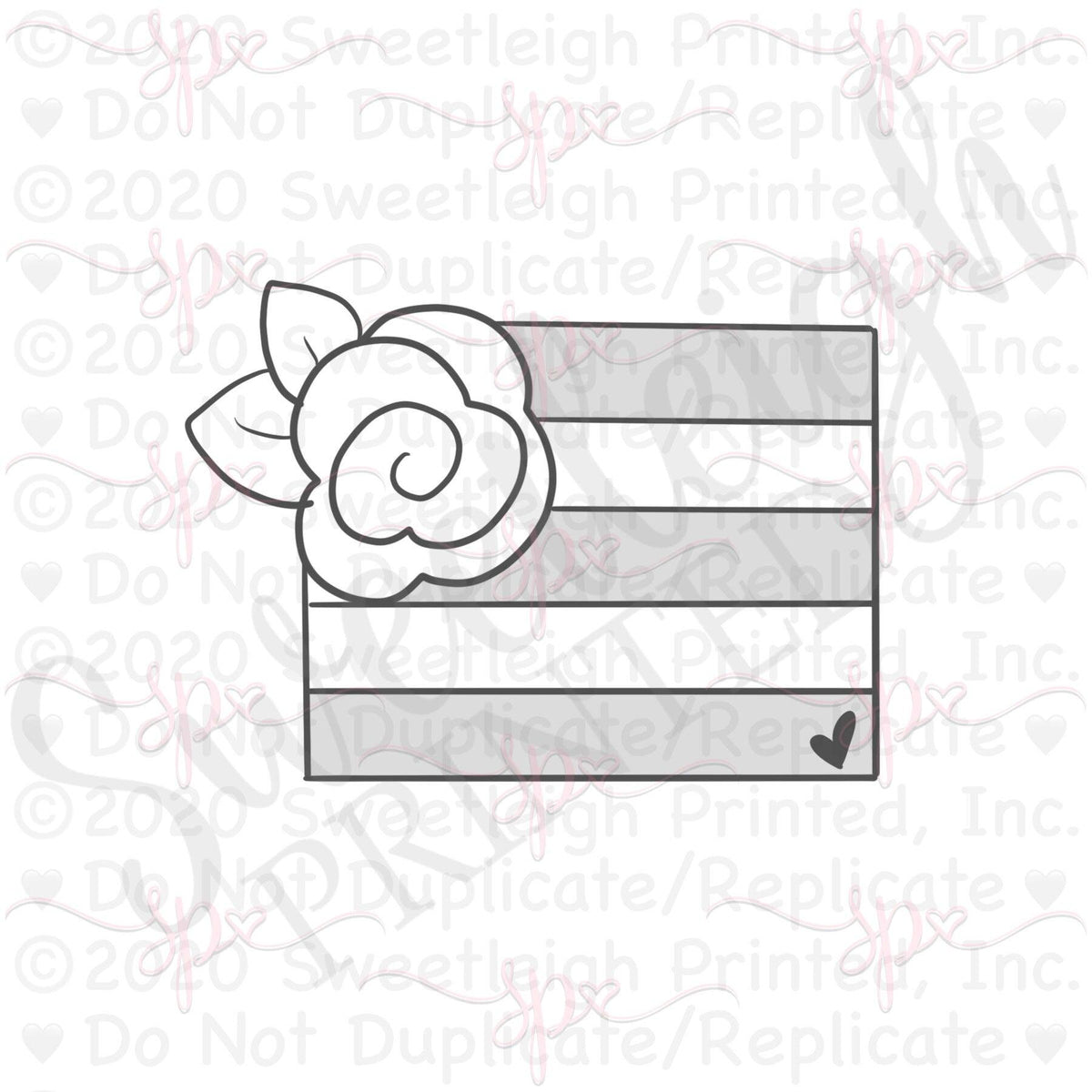 Rose Flag Cookie Cutter - Sweetleigh 