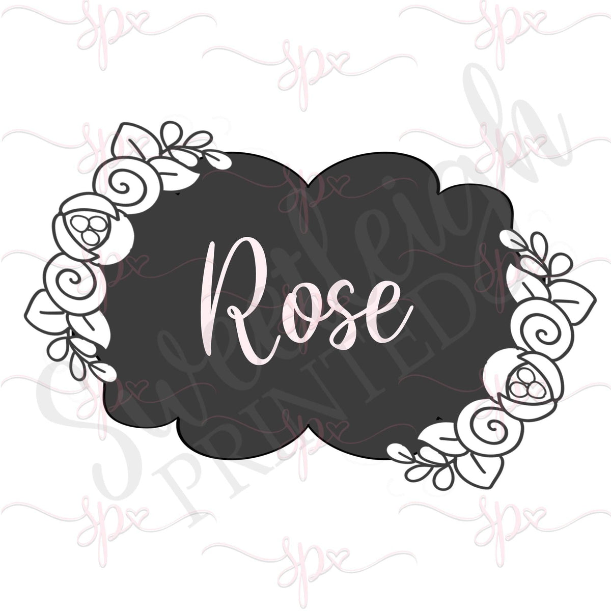 Rose Plaque Cookie Cutter - Sweetleigh 