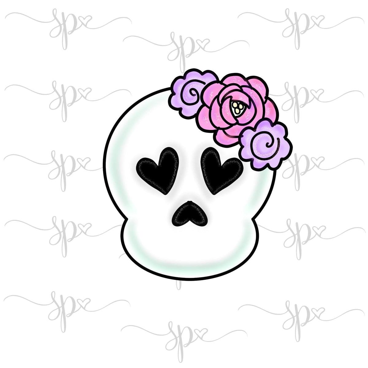Rose Skull Cookie Cutter - Sweetleigh 