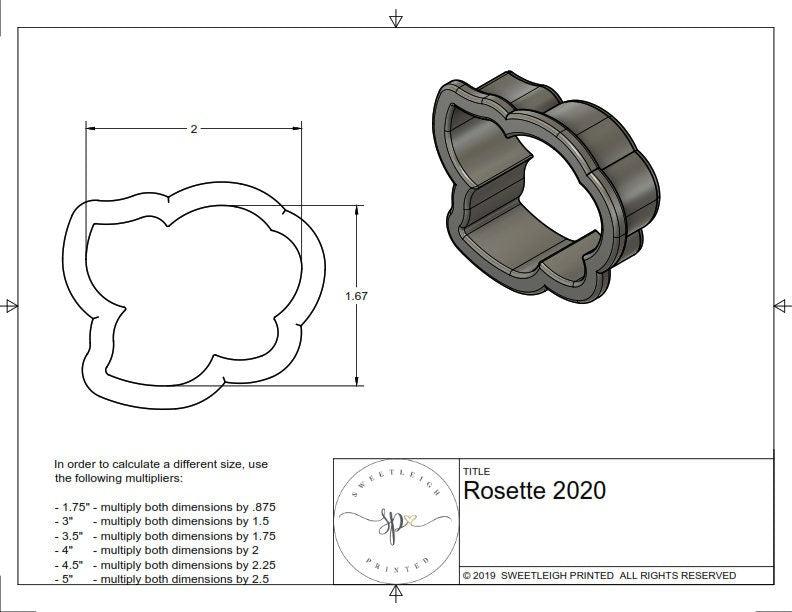 Rosette 2020 Cookie Cutter - Sweetleigh 