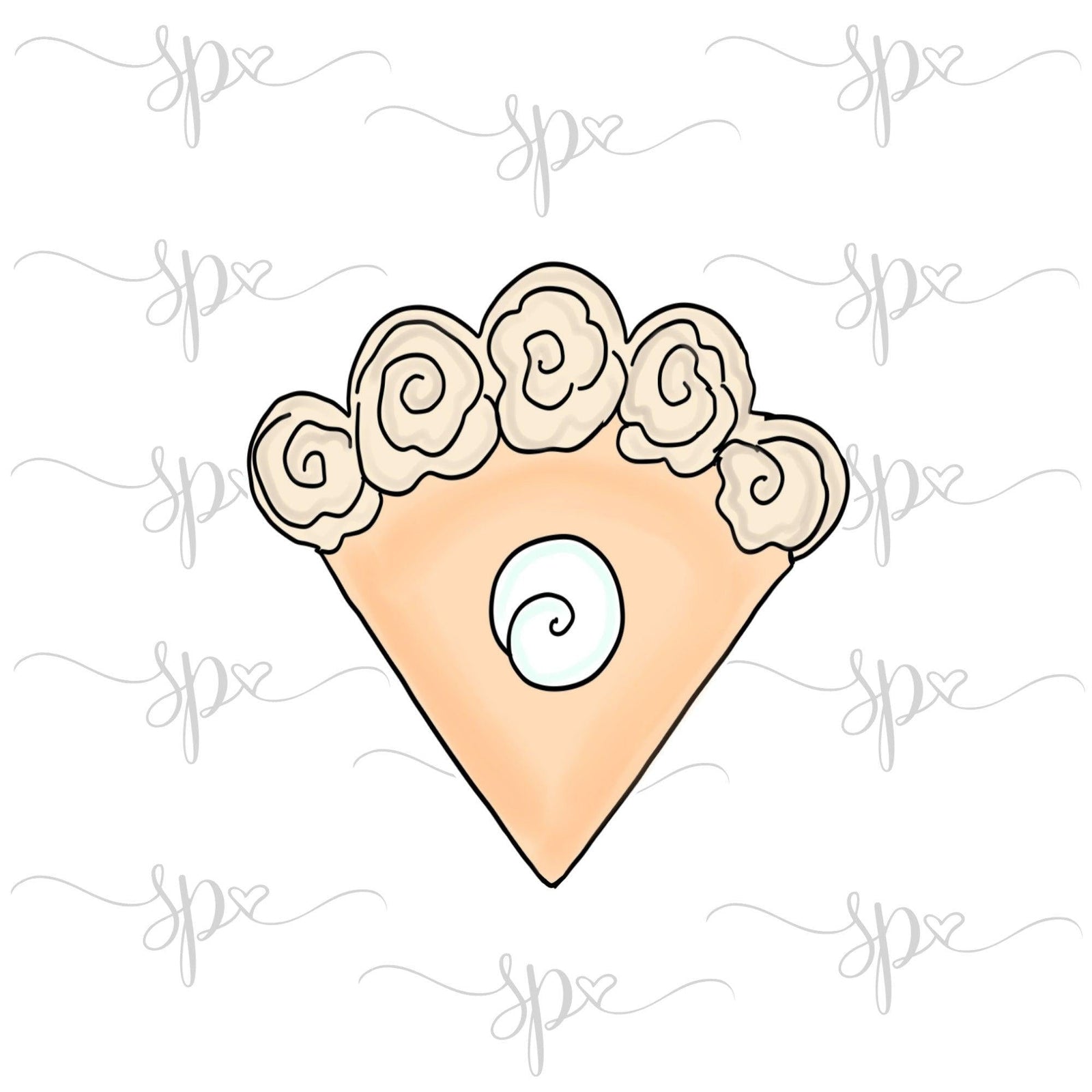 Rosette Pie Slice Cookie Cutter - Sweetleigh 