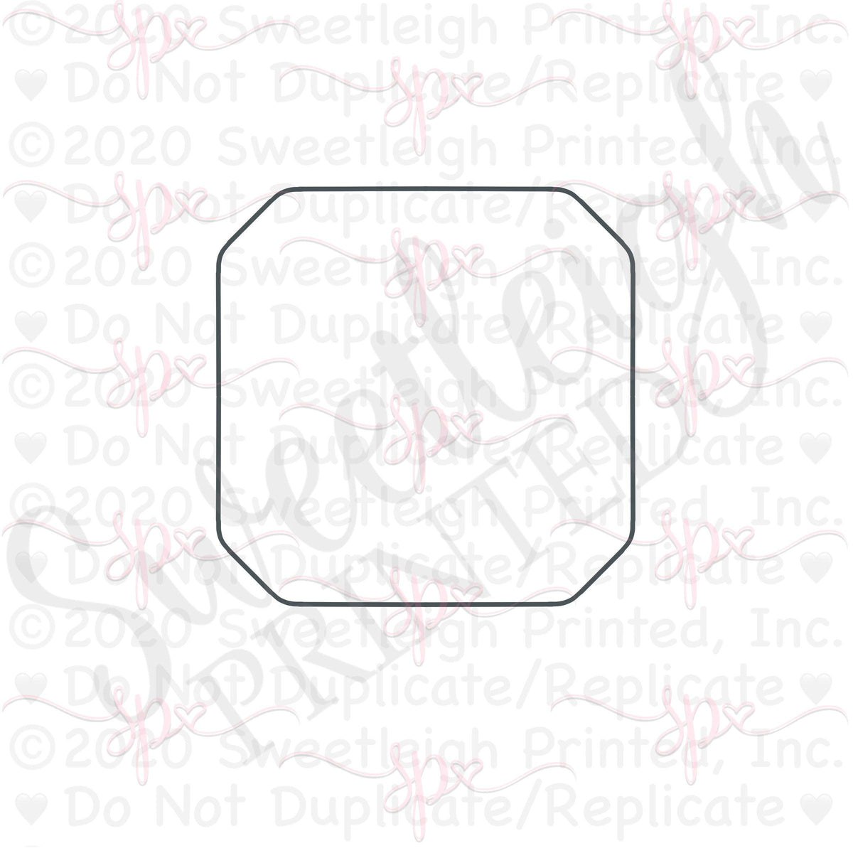 Rounded Beveled Square Cookie Cutter - Sweetleigh 