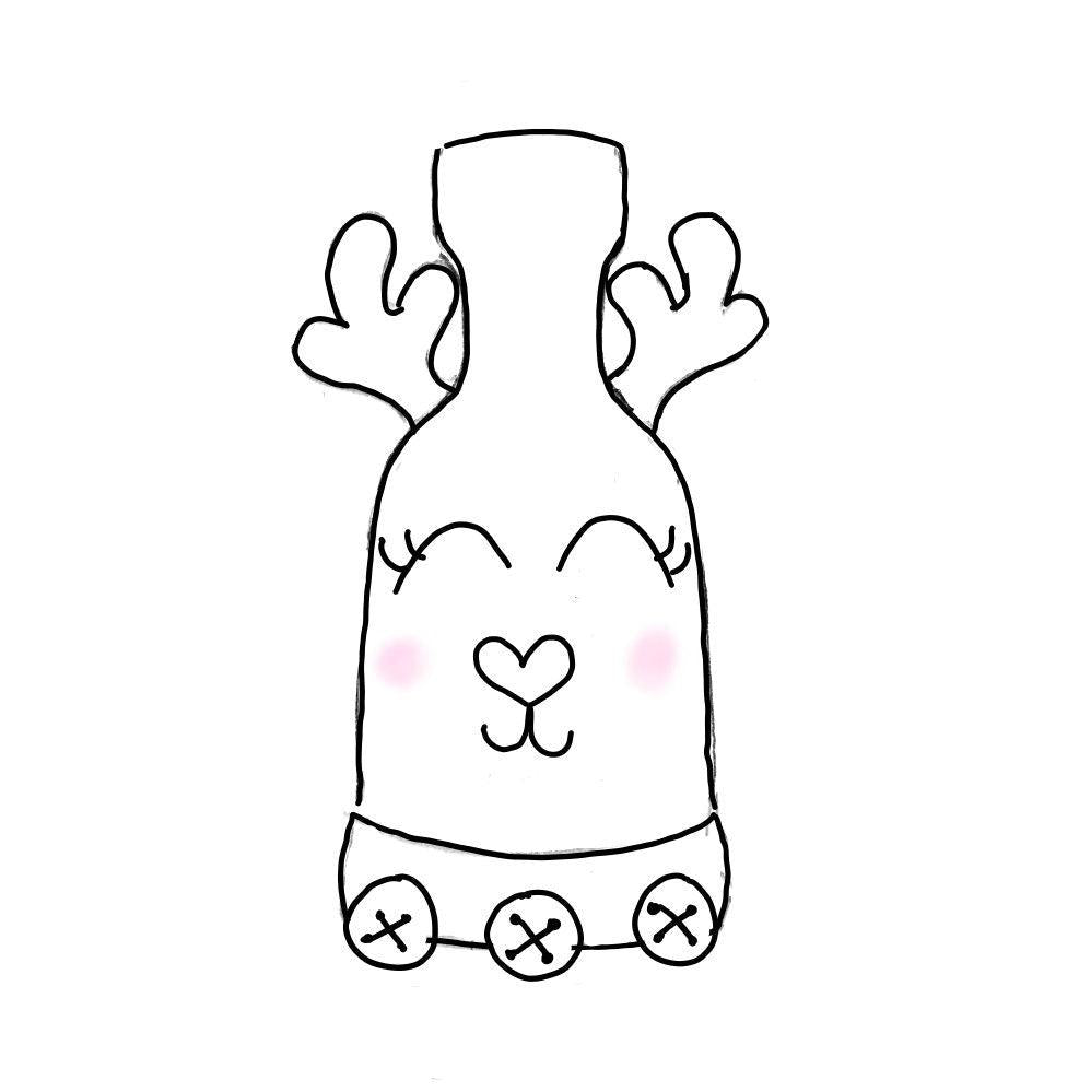 Rudolph Wine Bottle Cookie Cutter - Sweetleigh 