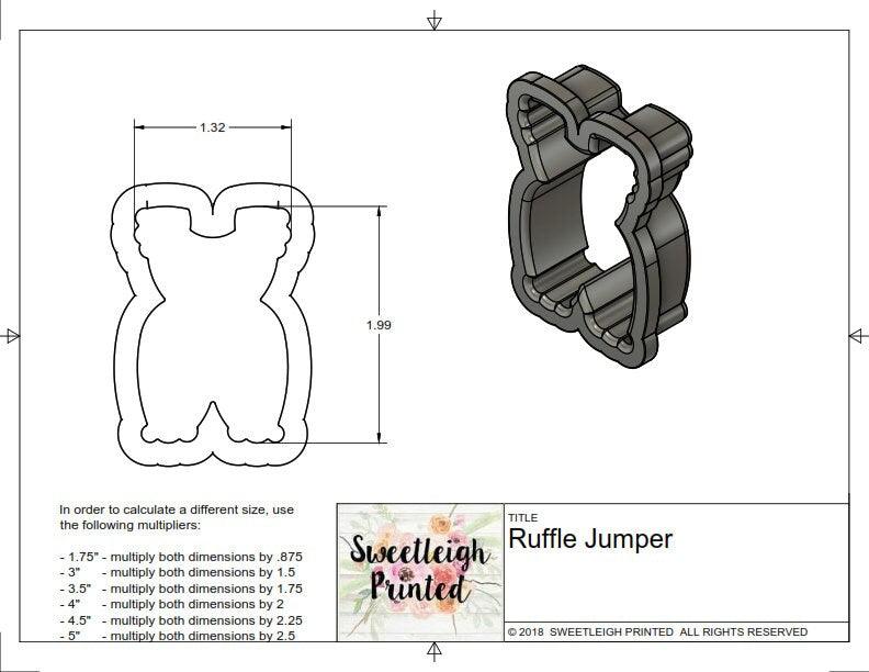 Ruffle Jumper Cookie Cutter - Sweetleigh 