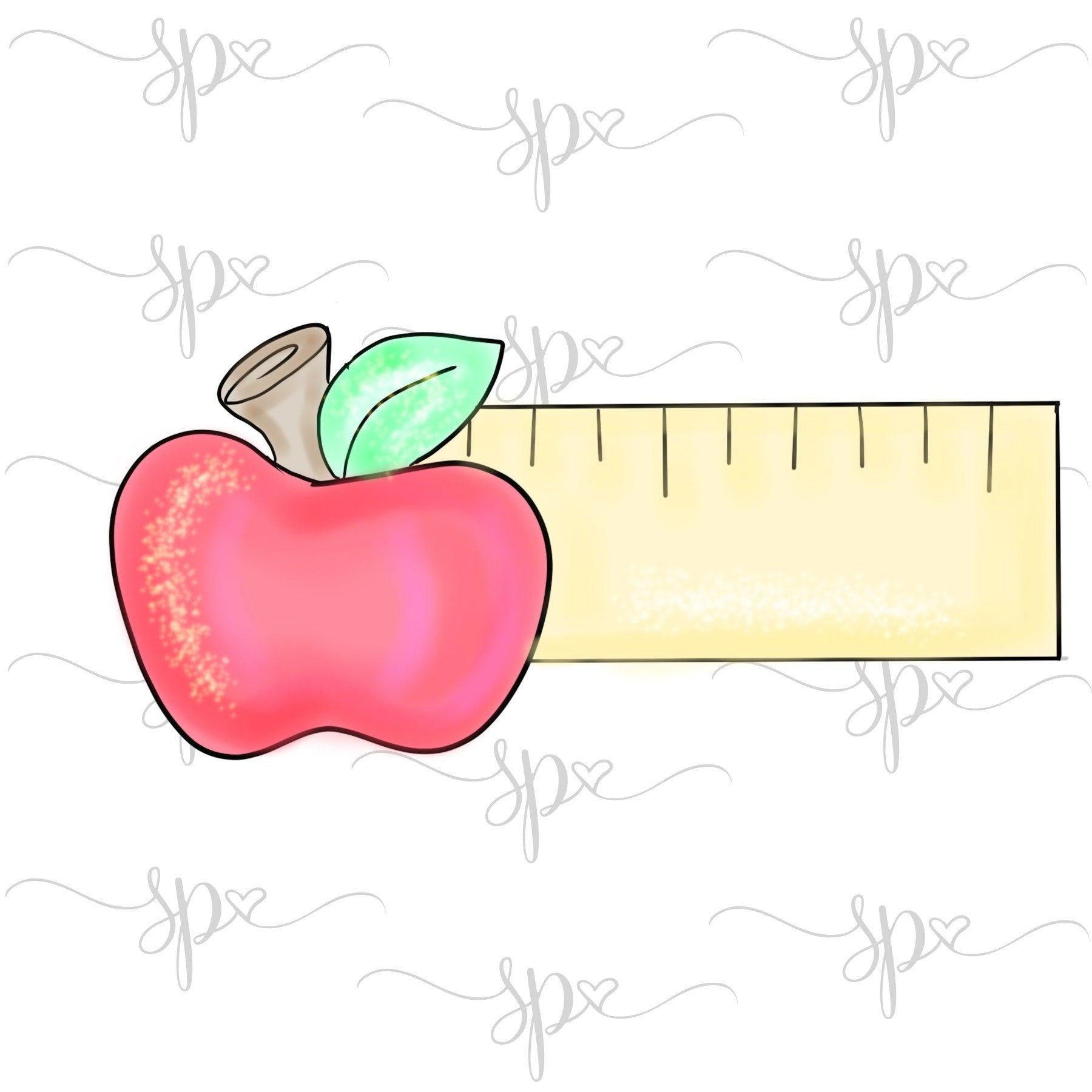 Ruler Apple 2019 Cookie Cutter - Sweetleigh 