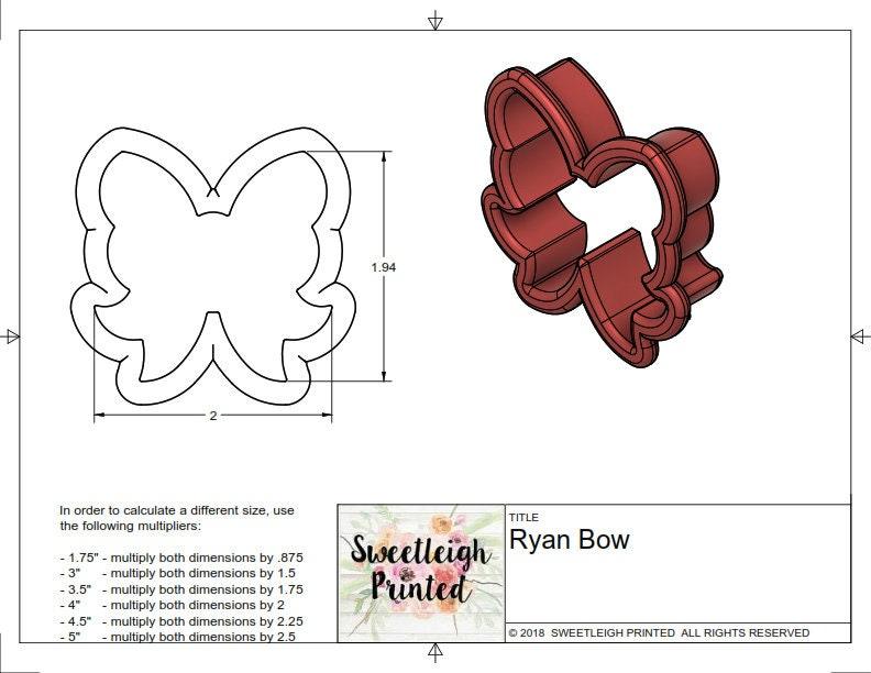 Ryan Bow Cookie Cutter - Sweetleigh 