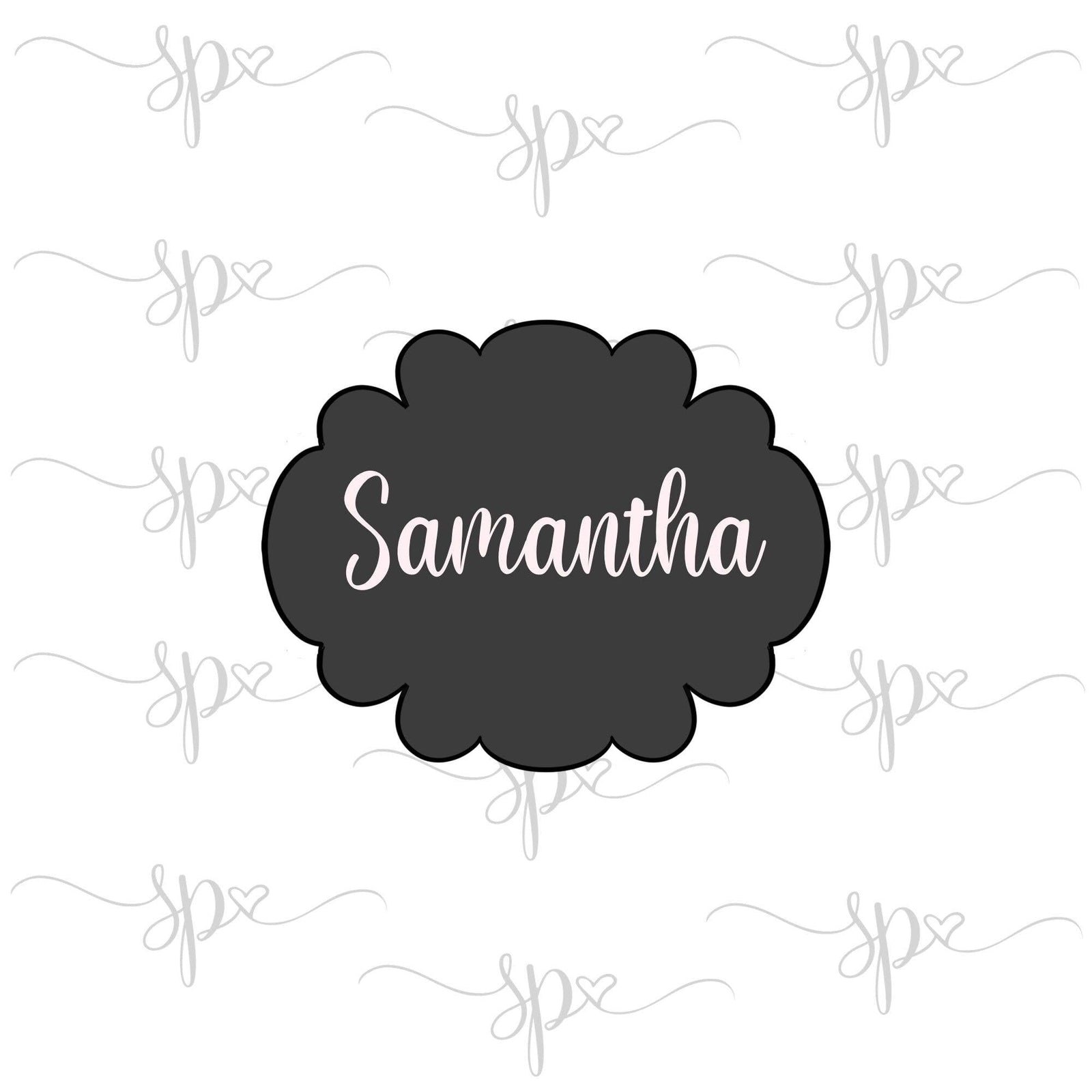 Samantha Plaque Cookie Cutter - Sweetleigh 