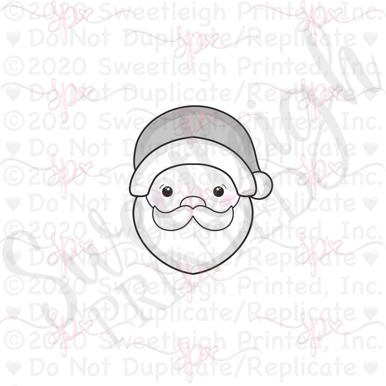Santa Face 2021 Cookie Cutter - Sweetleigh 