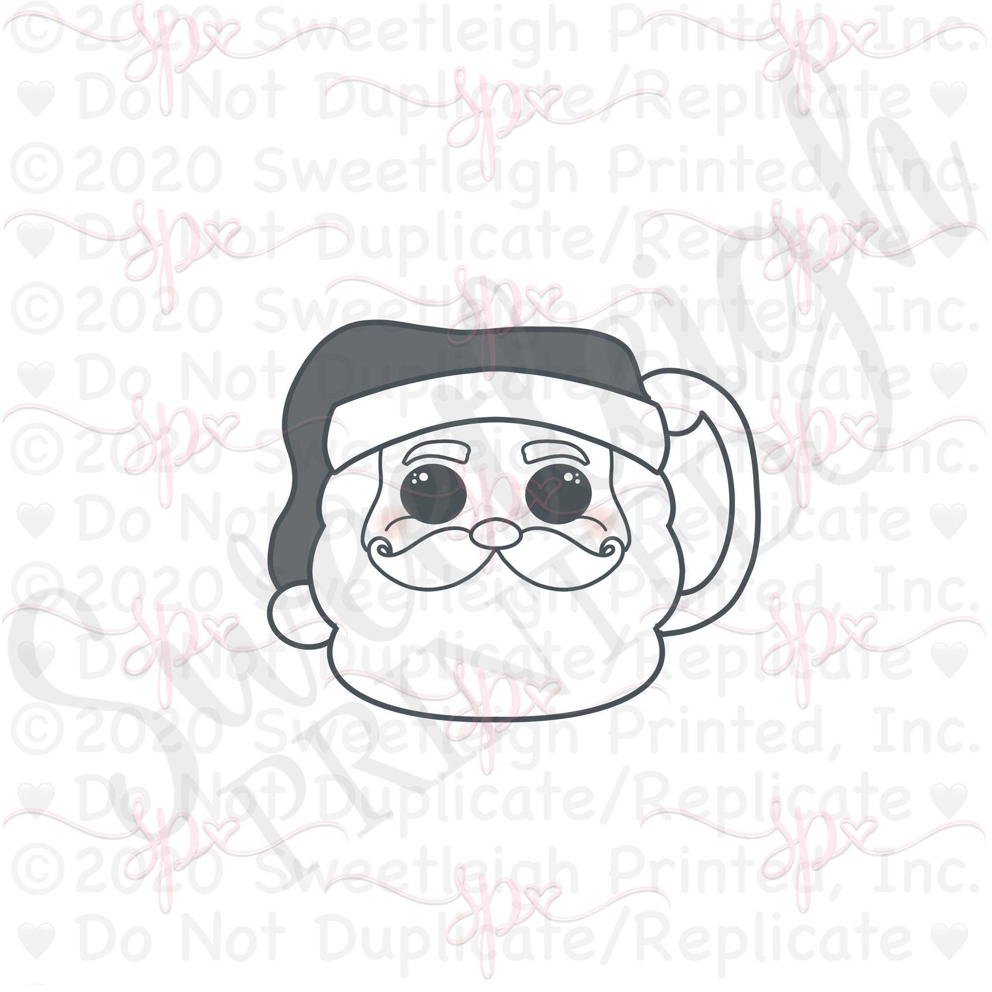 Santa Face Mug Cookie Cutter - Sweetleigh 