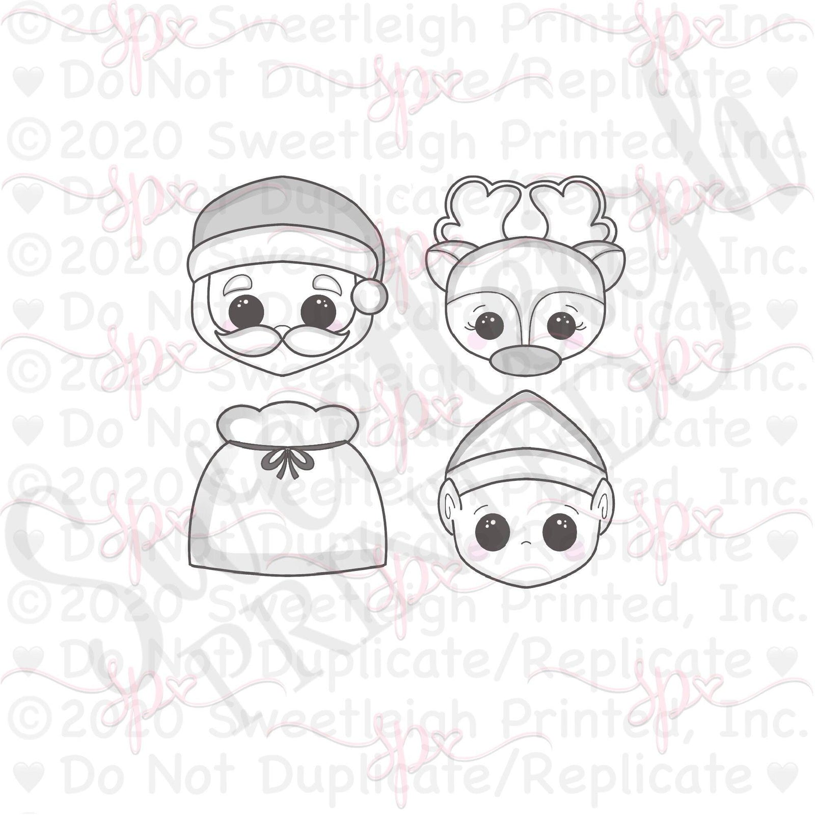 Santa Mini Cookie Cutter Set - Sweetleigh 