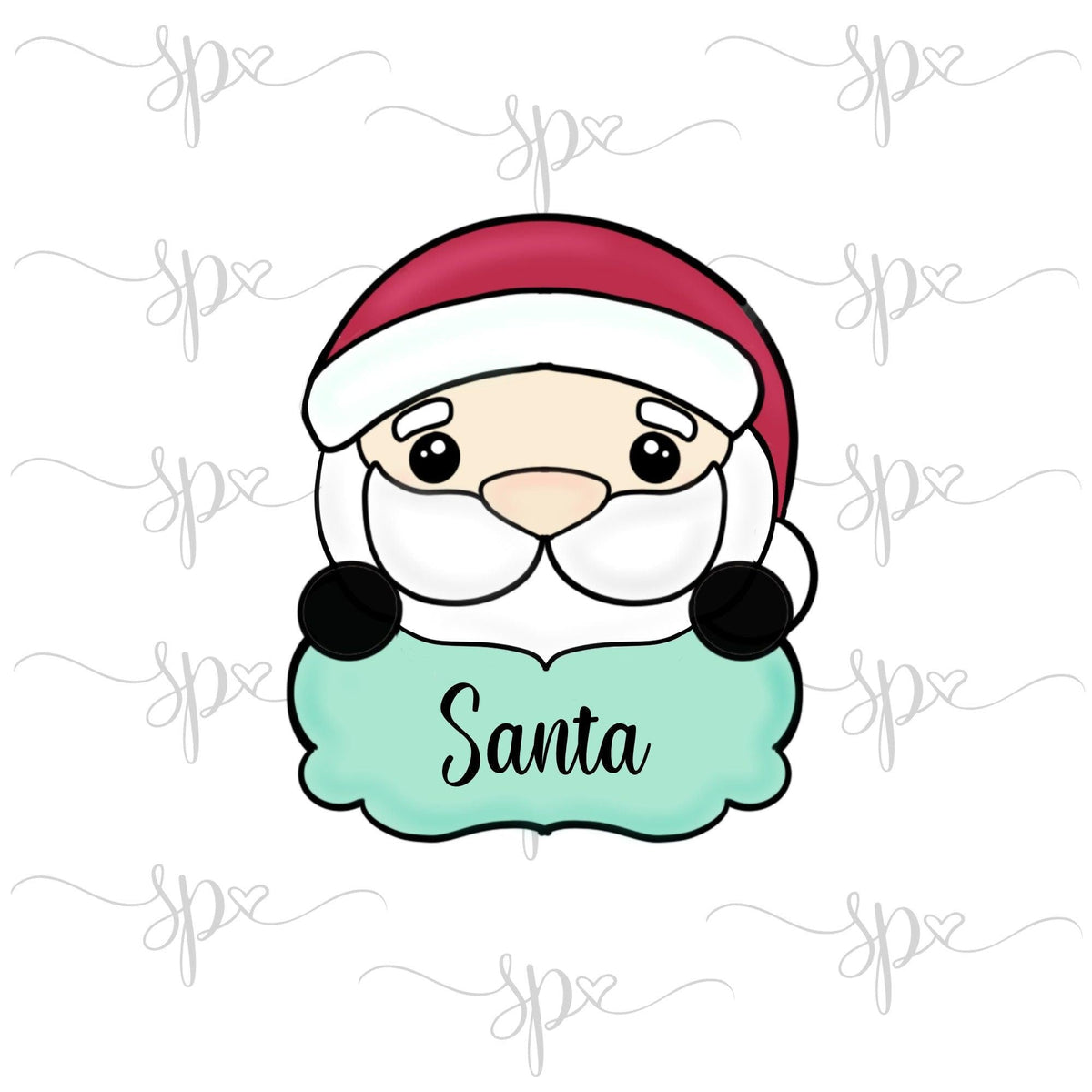 Santa Plaque 2019 Cookie Cutter - Sweetleigh 