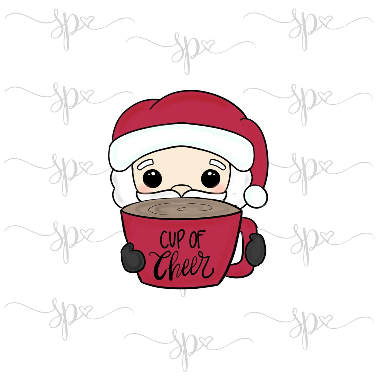 Santa with Mug Cookie Cutter - Sweetleigh 
